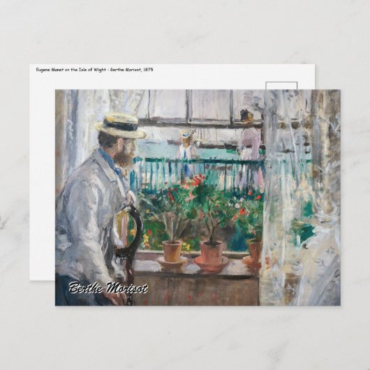 Berthe Morisot - Eugene Manet auf der Isle of Wigh Postkarte (Vorne/Hinten)