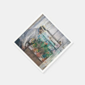 Berthe Morisot - Eugene Manet auf der Isle of Wigh Serviette (Ecke)