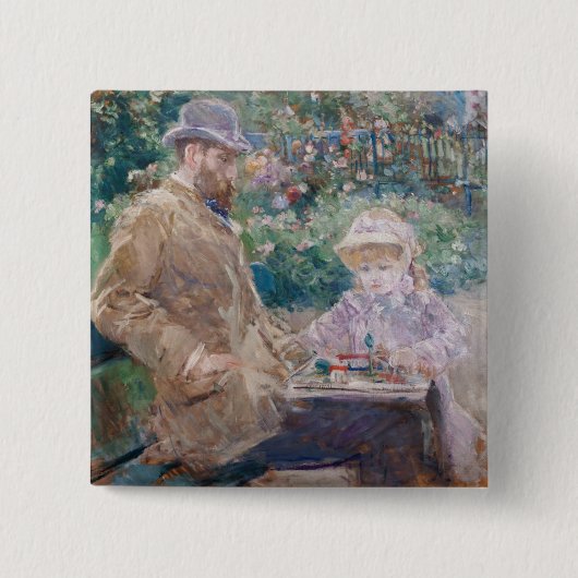 Berthe Morisot - Eugene Manet mit seiner Tochter Button (Vorderseite)