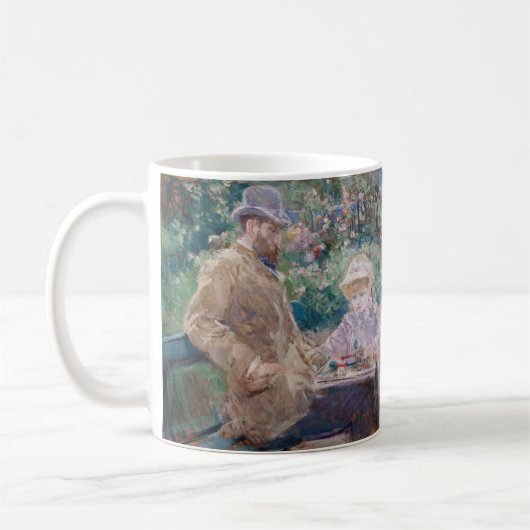 Berthe Morisot - Eugene Manet mit seiner Tochter Kaffeetasse (Links)