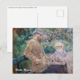 Berthe Morisot - Eugene Manet mit seiner Tochter Postkarte