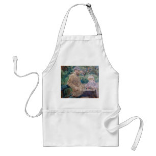 Berthe Morisot - Eugene Manet mit seiner Tochter Schürze