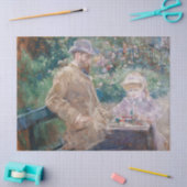 Berthe Morisot - Eugene Manet mit seiner Tochter Seidenpapier (Basteln)