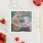 Berthe Morisot - Eugene Manet mit seiner Tochter Serviette (Beispiel)