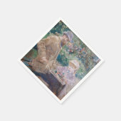 Berthe Morisot - Eugene Manet mit seiner Tochter Serviette (Ecke)