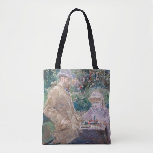 Berthe Morisot - Eugene Manet mit seiner Tochter Tasche (Vorderseite)