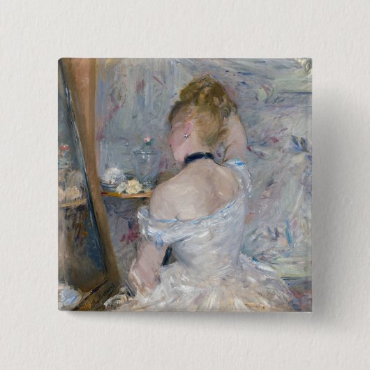 Berthe Morisot - Frau in ihrer Toilette Button (Vorderseite)
