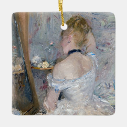 Berthe Morisot - Frau in ihrer Toilette Keramikornament (Vorderseite)