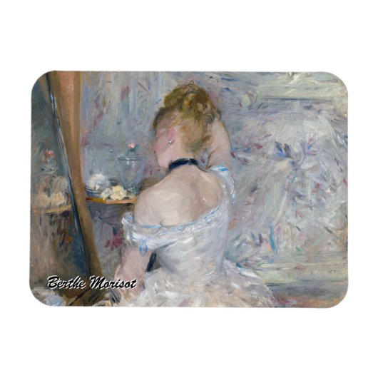 Berthe Morisot - Frau in ihrer Toilette Magnet (Horizontal)