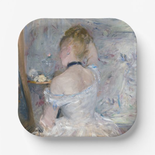 Berthe Morisot - Frau in ihrer Toilette Pappteller (Vorderseite)