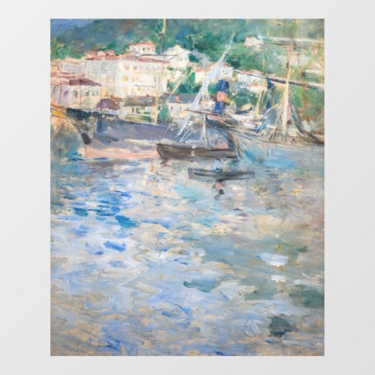 Berthe Morisot - Hafen von Nizza Fensteraufkleber (Blatt)