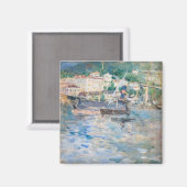 Berthe Morisot - Hafen von Nizza Magnet (Vorderseite/Rückseite)