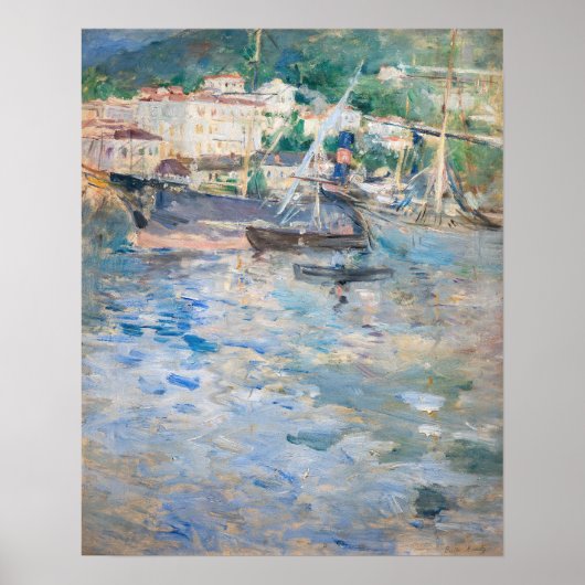 Berthe Morisot - Hafen von Nizza Poster (Vorne)