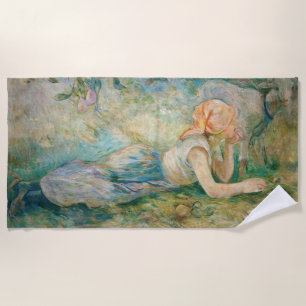 Berthe Morisot - Hirtenfrau ruhend Strandtuch