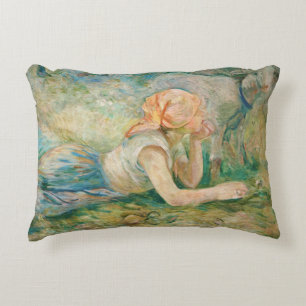 Berthe Morisot - Hirtenmädchen ruhend Dekokissen