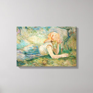 Berthe Morisot - Hirtenmädchen ruhend Leinwanddruck