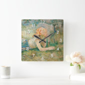 Berthe Morisot - Hirtenruhe Quadratische Wanduhr (Zuhause)
