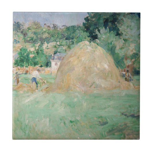 Berthe Morisot - Hystacks at Bougival Fliese (Vorderseite)