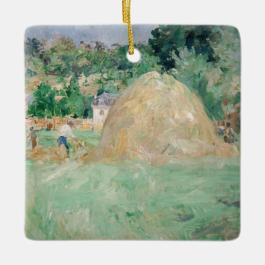 Berthe Morisot - Hystacks at Bougival Keramikornament (Vorderseite)