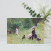 Berthe Morisot - Im Park Dankeskarte (Stehend Vorderseite)