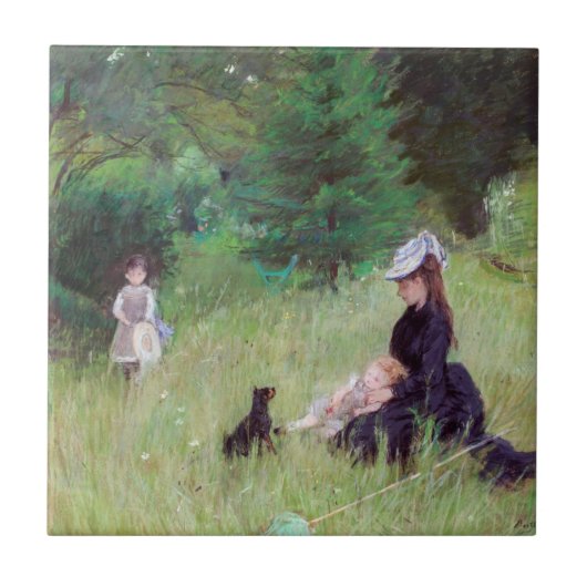 Berthe Morisot - Im Park Fliese (Vorderseite)