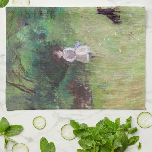 Berthe Morisot - Im Park Geschirrtuch (Gefaltet)