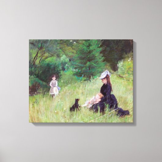 Berthe Morisot - Im Park Leinwanddruck (Vorderseite)
