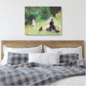 Berthe Morisot - Im Park Leinwanddruck (Insitu (Schlafzimmer))