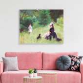 Berthe Morisot - Im Park Leinwanddruck (Insitu (Wohnzimmer))