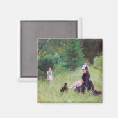 Berthe Morisot - Im Park Magnet (Vorderseite/Rückseite)