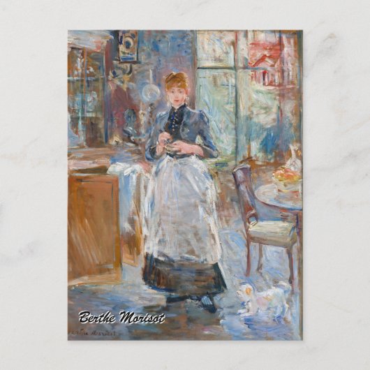 Berthe Morisot - Im Speisesaal Postkarte (Vorderseite)