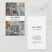 Berthe Morisot - Im Speisesaal - QR-Code Visitenkarte (Vorne/Hinten)