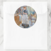 Berthe Morisot - Im Speisesaal Runder Aufkleber (Tasche)