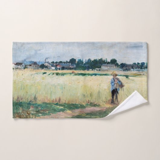 Berthe Morisot - Im Wheatfield bei Gennevillier Badhandtuch Set (Handtuch)
