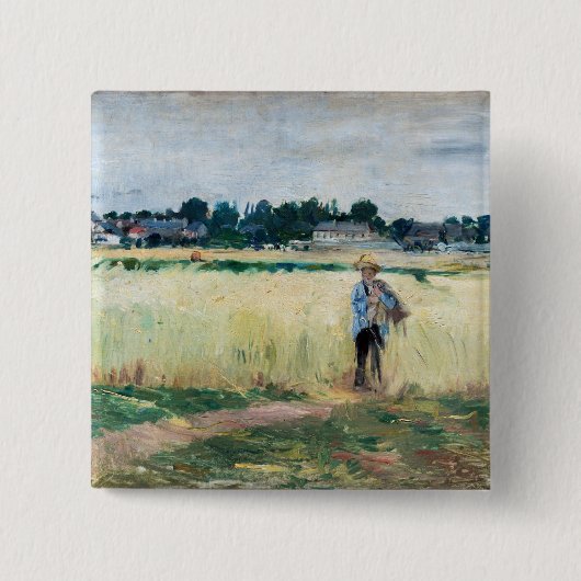 Berthe Morisot - Im Wheatfield bei Gennevillier Button (Vorderseite)