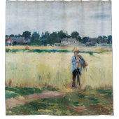 Berthe Morisot - Im Wheatfield bei Gennevillier Duschvorhang (Vorderseite)