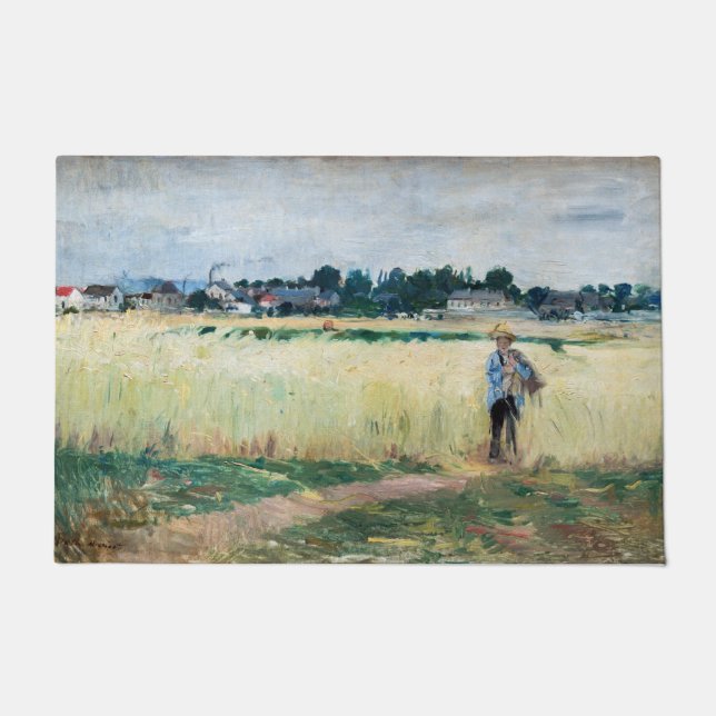 Berthe Morisot - Im Wheatfield bei Gennevillier Fußmatte (Vorderseite)