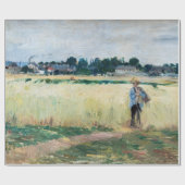 Berthe Morisot - Im Wheatfield bei Gennevillier Geschenkpapier (Flach)