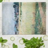 Berthe Morisot - Im Wheatfield bei Gennevillier Geschirrtuch (Gefaltet)