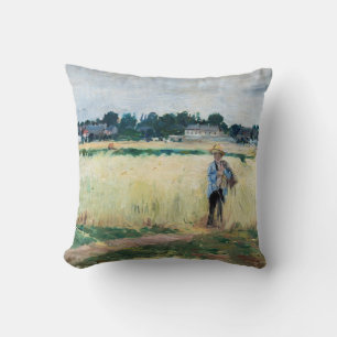 Berthe Morisot - Im Wheatfield bei Gennevillier Kissen