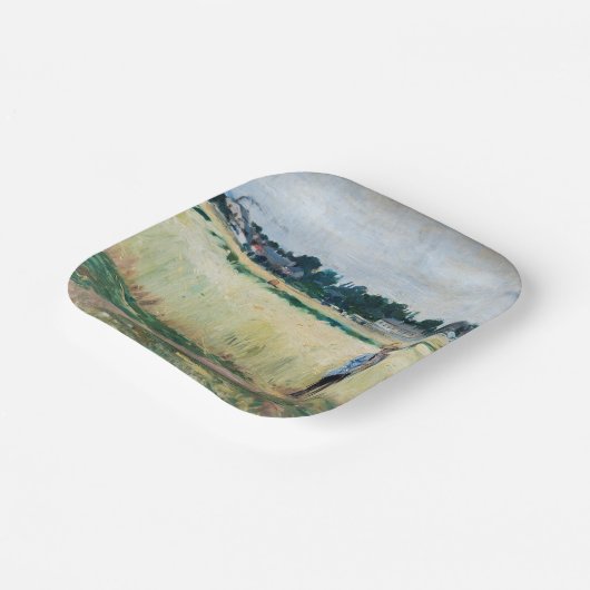 Berthe Morisot - Im Wheatfield bei Gennevillier Pappteller (Gewinkelt)