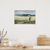 Berthe Morisot - Im Wheatfield bei Gennevillier Poster (Küche)