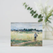 Berthe Morisot - Im Wheatfield bei Gennevillier Postkarte (Stehend Vorderseite)