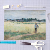 Berthe Morisot - Im Wheatfield bei Gennevillier Seidenpapier (Handwerk)