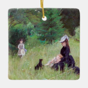 Berthe Morisot - In einem Park Keramikornament