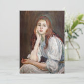 Berthe Morisot - Julie Daydreaming Dankeskarte (Stehend Vorderseite)
