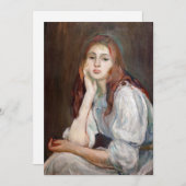 Berthe Morisot - Julie Daydreaming Dankeskarte (Vorne/Hinten)