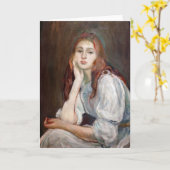 Berthe Morisot - Julie Daydreaming Karte (Gelbe Blume)