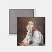 Berthe Morisot - Julie Daydreaming Magnet (Vorderseite/Rückseite)