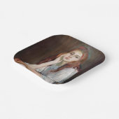 Berthe Morisot - Julie Daydreaming Pappteller (Gewinkelt)